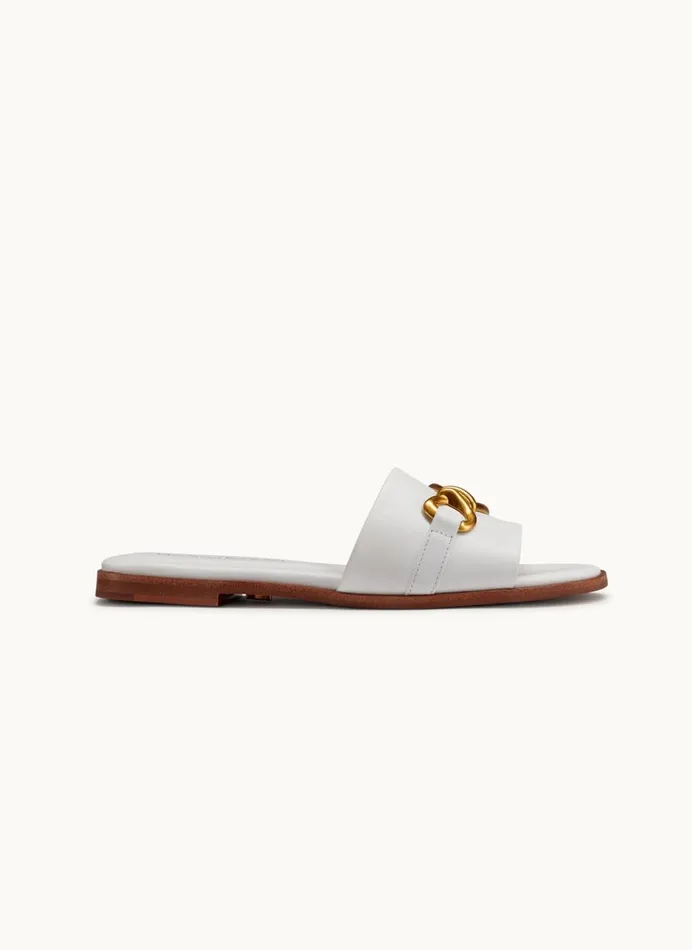 Women Donna Karan Sandals HAYLEN FLAT SANDAL White