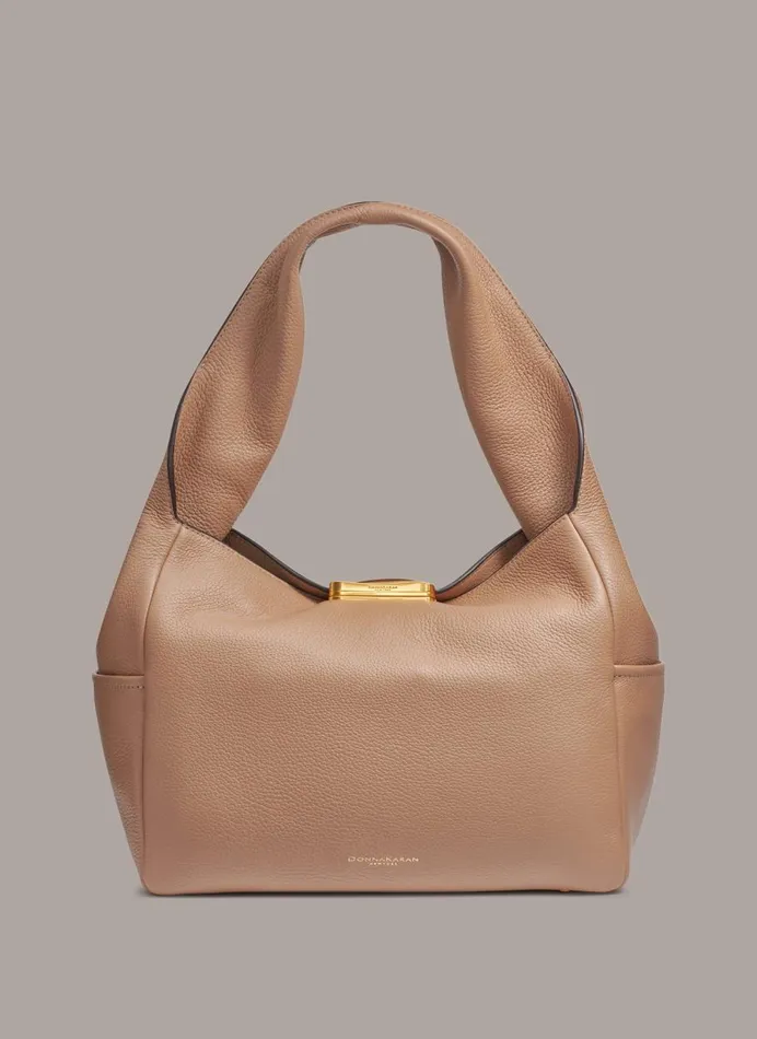 Women Donna Karan Shoulder And Hobo Bags AMAGANSETT SHOULDER BAG Fawn