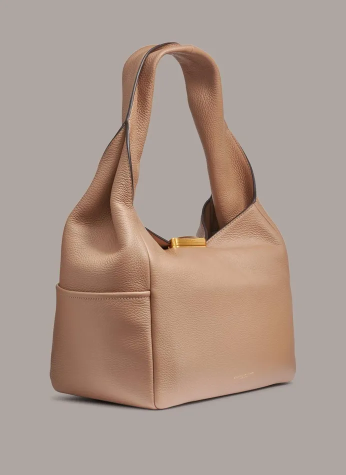Women Donna Karan Shoulder And Hobo Bags AMAGANSETT SHOULDER BAG Fawn