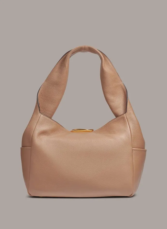 Women Donna Karan Shoulder And Hobo Bags AMAGANSETT SHOULDER BAG Fawn