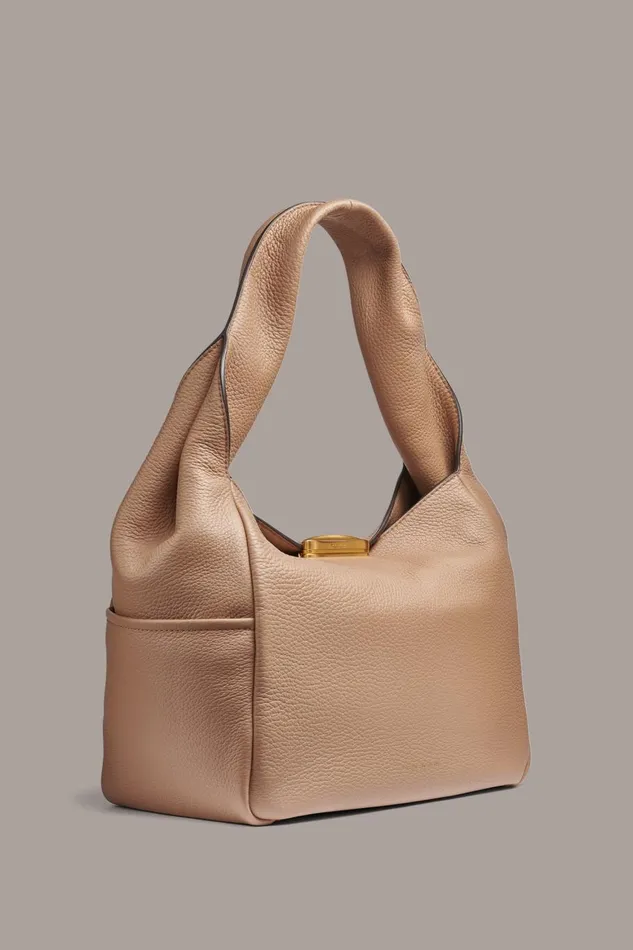 Women Donna Karan Shoulder And Hobo Bags AMAGANSETT SHOULDER BAG Toasted Almond