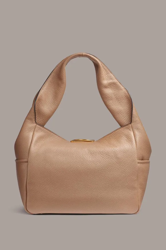 Women Donna Karan Shoulder And Hobo Bags AMAGANSETT SHOULDER BAG Toasted Almond