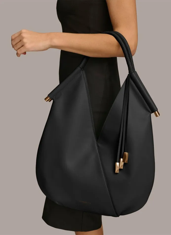 Women Donna Karan Shoulder And Hobo Bags BALDWIN LARGE SHOULDER BAG Black