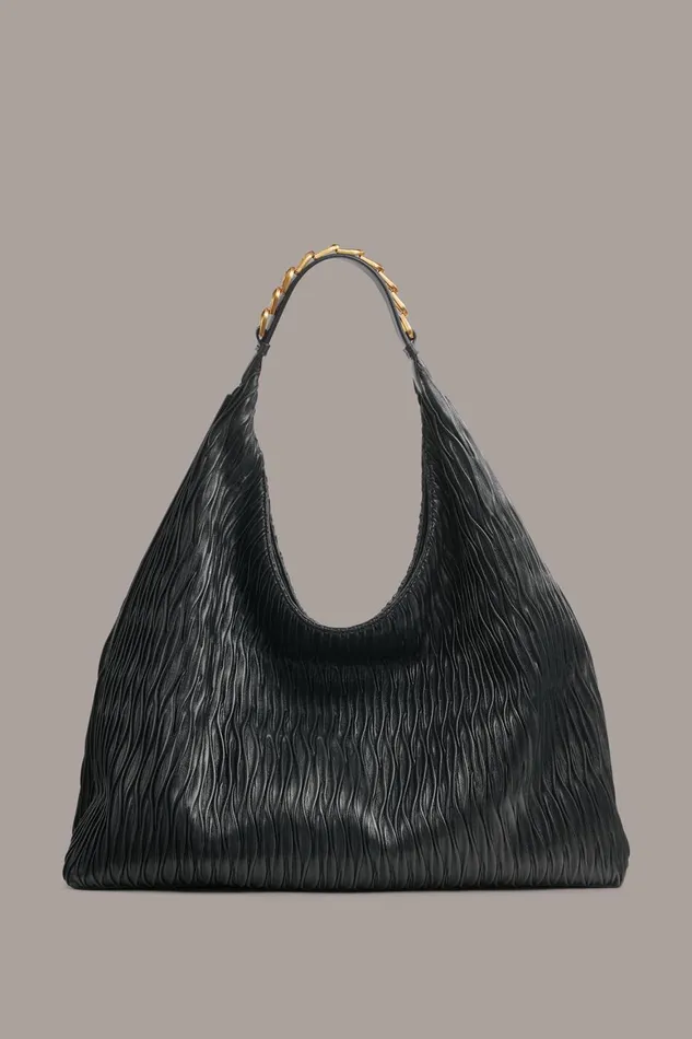 Women Donna Karan Shoulder And Hobo Bags BELLMORE XL HOBO BAG Black