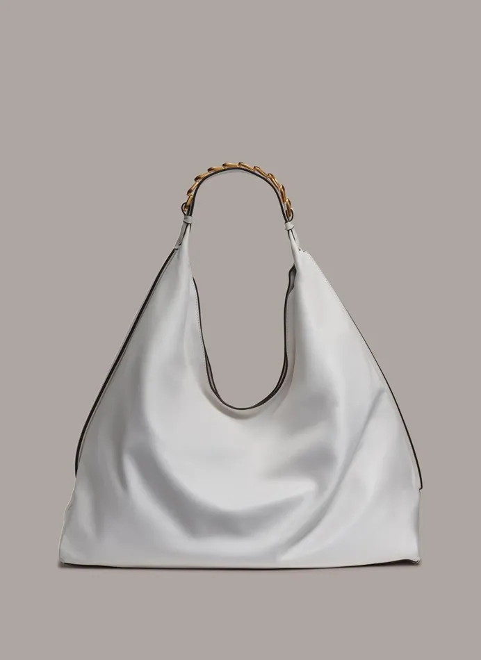 Women Donna Karan Shoulder And Hobo Bags BELLMORE XL HOBO Brilliant White