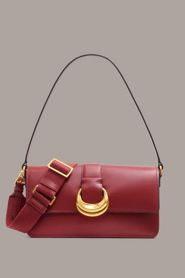 Women Donna Karan Shoulder And Hobo Bags VALLEY STREAM SHOULDER Claret