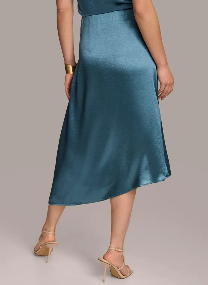 Women Donna Karan Skirts ASYMMETRICAL FLARE HEM SKIRT Tide