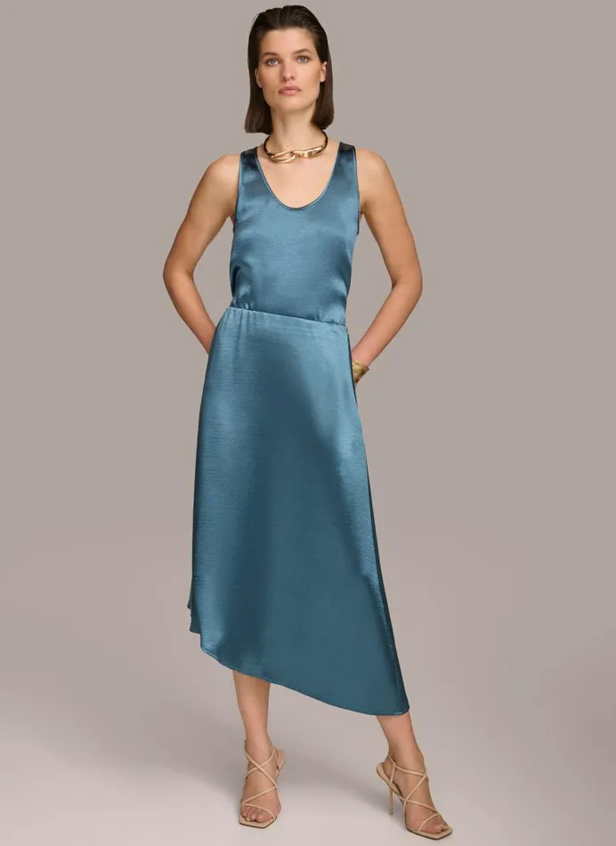Women Donna Karan Skirts ASYMMETRICAL FLARE HEM SKIRT Tide