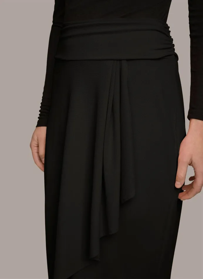 Women Donna Karan Skirts RUCHED SKIRT Black