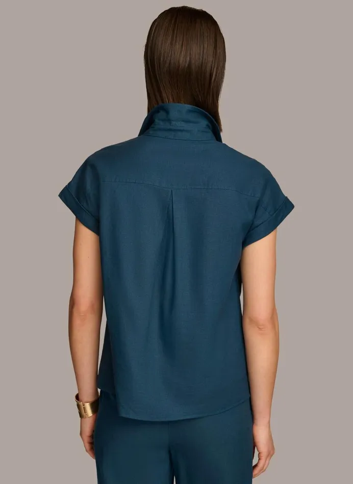 Women Donna Karan Sweaters And Tops UTILITY TOP Tide