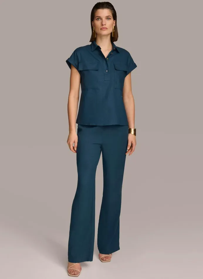 Women Donna Karan Sweaters And Tops UTILITY TOP Tide