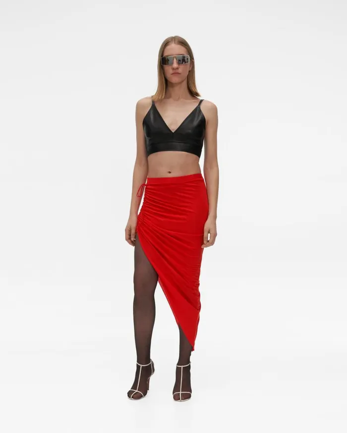 Women Drawstring Skirt Helium Pink Helmut Lang Skirts