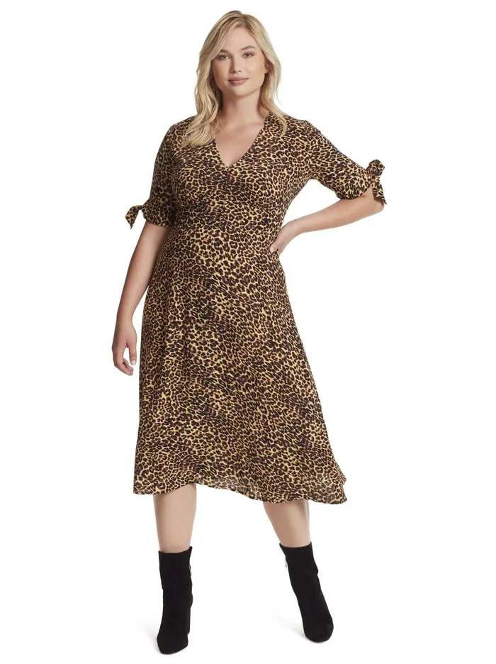 Women Dresses Jessica Simpson Cecilia Dress In Leopard Rosette Leopard