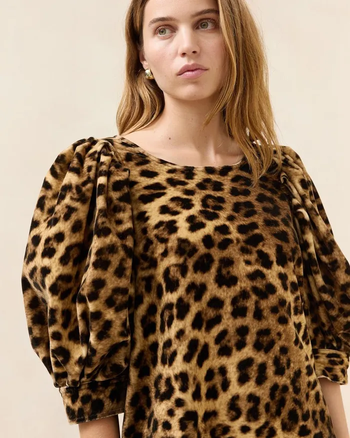 Women Dresses Loeffler Randall Willy Leopard Velvet Mini Dress Women Dresses Loeffler Randall Willy Leopard Velvet Mini Dress