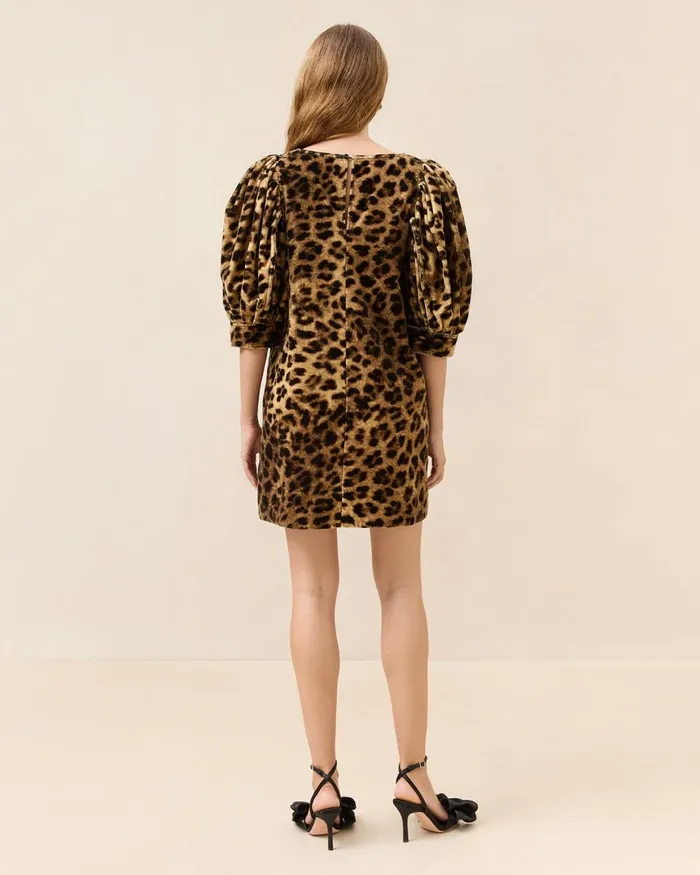 Women Dresses Loeffler Randall Willy Leopard Velvet Mini Dress Women Dresses Loeffler Randall Willy Leopard Velvet Mini Dress