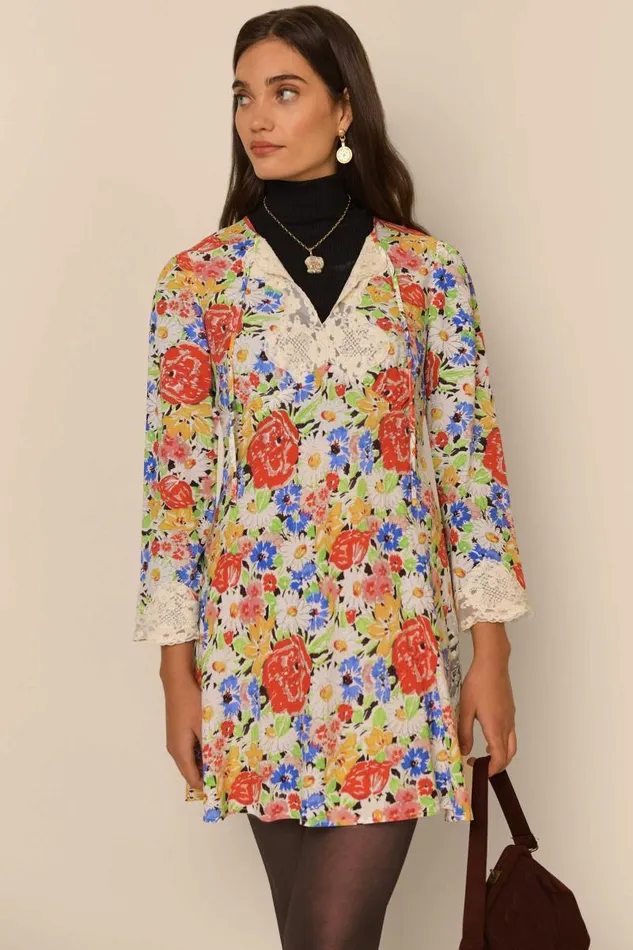 Women Dresses RIXO Abrielle Multi Spring Meadow