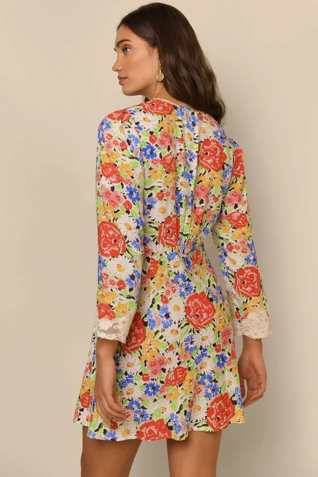 Women Dresses RIXO Abrielle Multi Spring Meadow