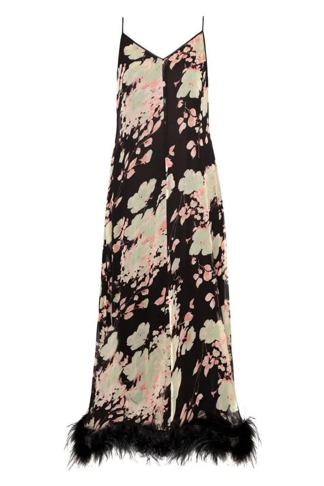 Women Dresses RIXO Amaryllis Black Watercolour Blossom Women Dresses RIXO Amaryllis Black Watercolour Blossom