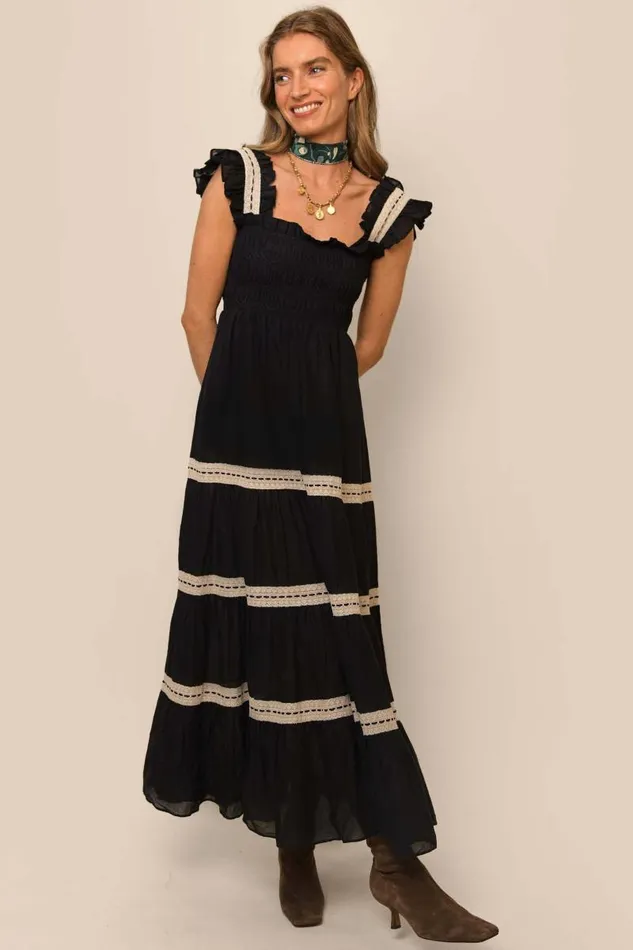 Women Dresses RIXO Aubrie Black Women Dresses RIXO Aubrie Black