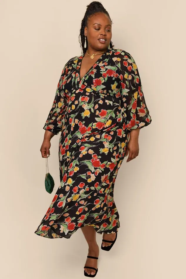 Women Dresses RIXO Ayla Fontainhas Floral Black Women Dresses RIXO Ayla Fontainhas Floral Black