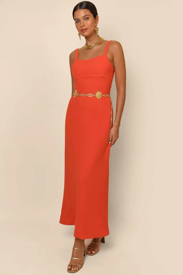 Women Dresses RIXO Brennan Red