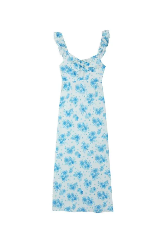Women Dresses RIXO Cecile Blue Victoria Floral Women Dresses RIXO Cecile Blue Victoria Floral