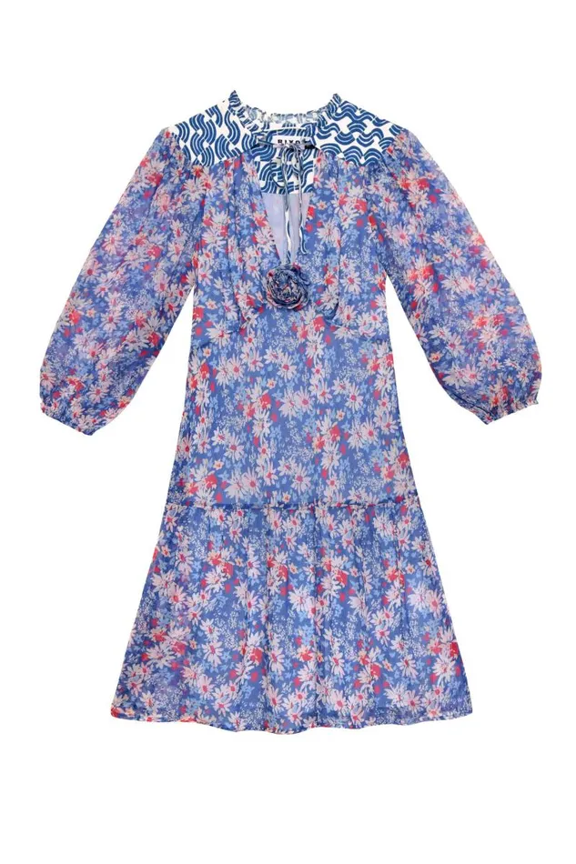 Women Dresses RIXO Devi Blue Daisy Trail Mix Women Dresses RIXO Devi Blue Daisy Trail Mix