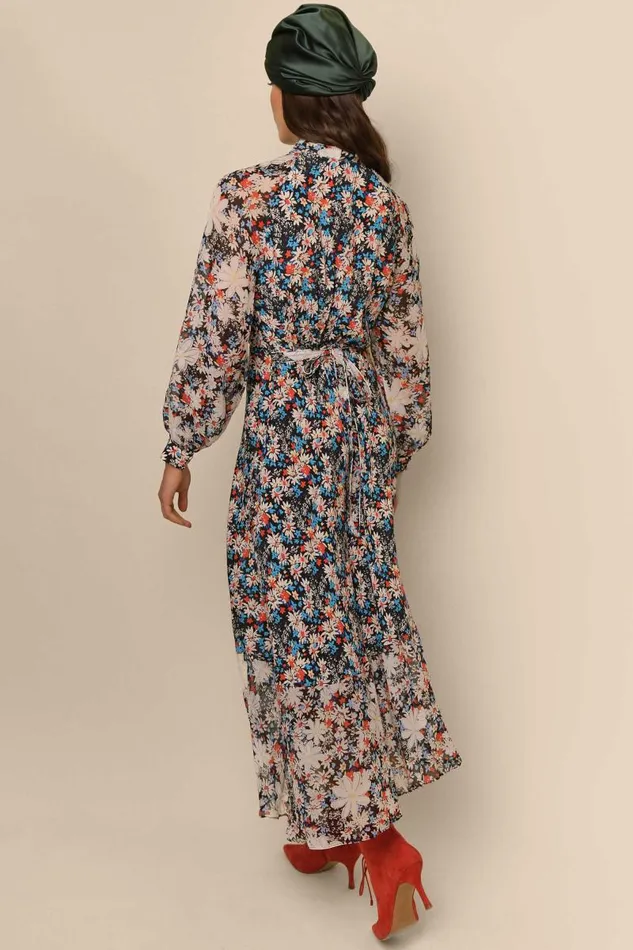 Women Dresses RIXO Diya Black Daisy Parade Women Dresses RIXO Diya Black Daisy Parade