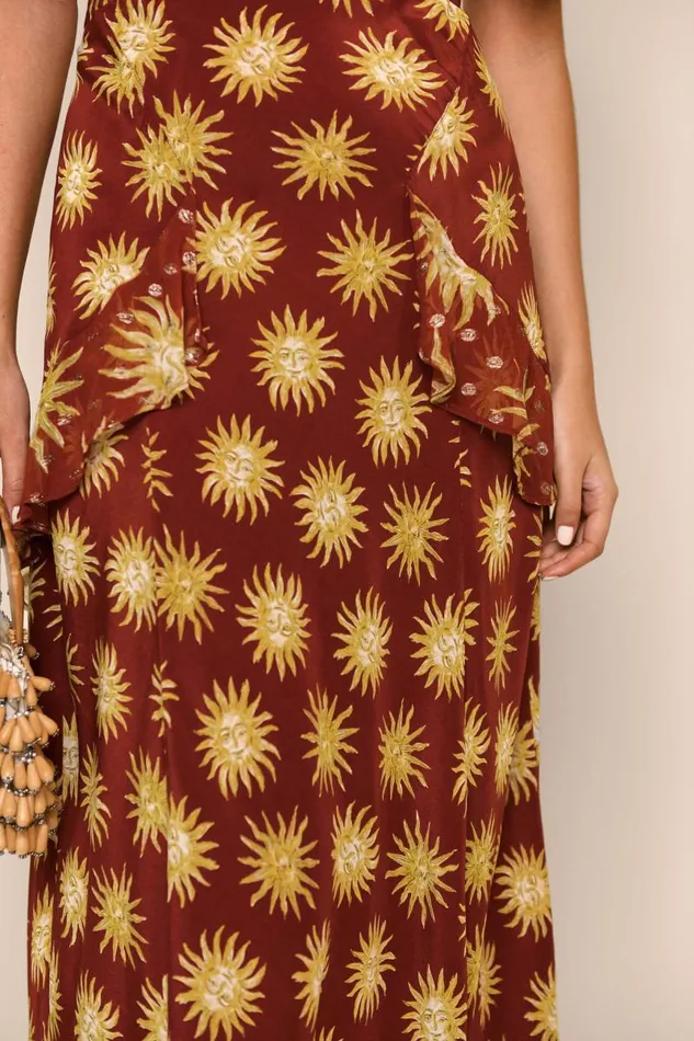 Women Dresses RIXO Evie Sunshine Ochre