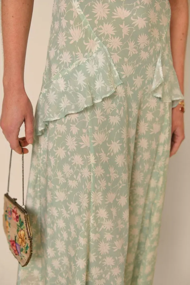 Women Dresses RIXO Evie Vintage Daisy Green Women Dresses RIXO Evie Vintage Daisy Green