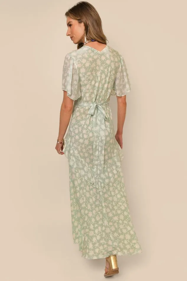 Women Dresses RIXO Evie Vintage Daisy Green Women Dresses RIXO Evie Vintage Daisy Green