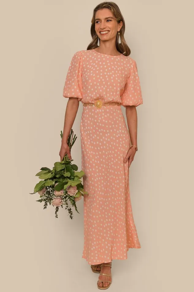 Women Dresses RIXO Flavia Marilyn Spot Pink Women Dresses RIXO Flavia Marilyn Spot Pink