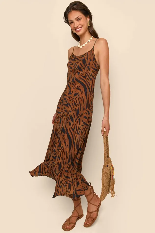 Women Dresses RIXO Holly Tiger Stripe
