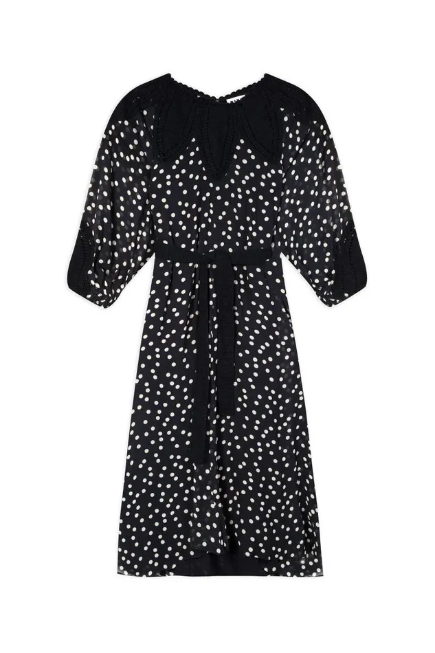 Women Dresses RIXO Irene Polka Dot Navy Women Dresses RIXO Irene Polka Dot Navy
