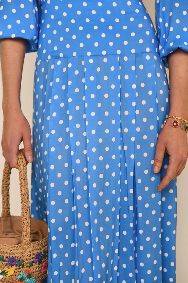 Women Dresses RIXO Izzy Polka Dot Blue Women Dresses RIXO Izzy Polka Dot Blue