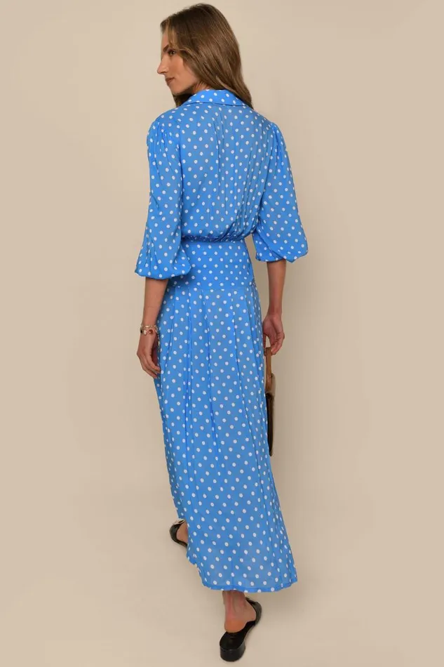 Women Dresses RIXO Izzy Polka Dot Blue Women Dresses RIXO Izzy Polka Dot Blue