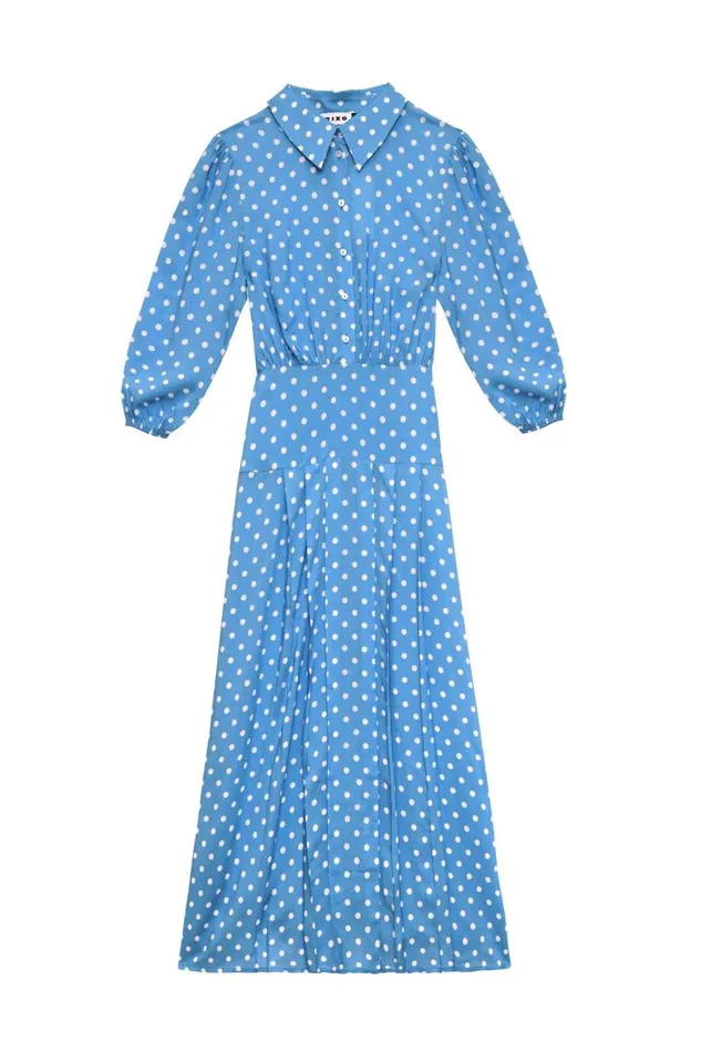 Women Dresses RIXO Izzy Polka Dot Blue Women Dresses RIXO Izzy Polka Dot Blue