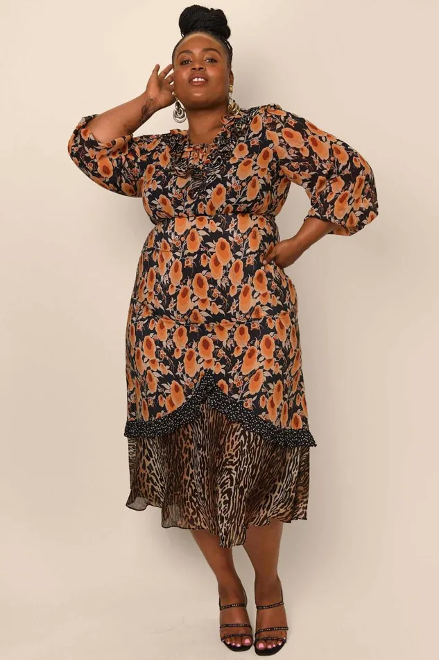 Women Dresses RIXO Jaida Sienna Starlet Mix Women Dresses RIXO Jaida Sienna Starlet Mix