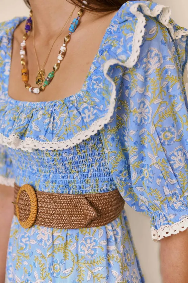 Women Dresses RIXO Joanie Sarasa Blue Women Dresses RIXO Joanie Sarasa Blue
