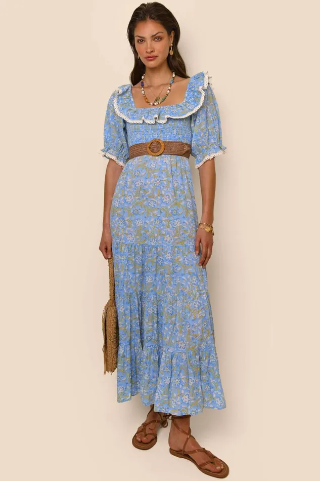 Women Dresses RIXO Joanie Sarasa Blue Women Dresses RIXO Joanie Sarasa Blue