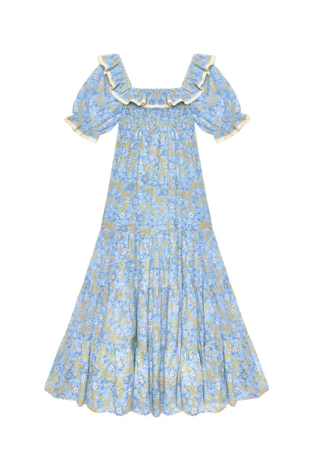 Women Dresses RIXO Joanie Sarasa Blue Women Dresses RIXO Joanie Sarasa Blue