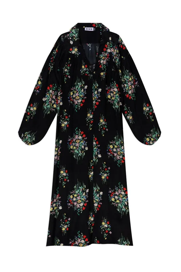 Women Dresses RIXO Khaleesha Black Vintage Bunch Women Dresses RIXO Khaleesha Black Vintage Bunch