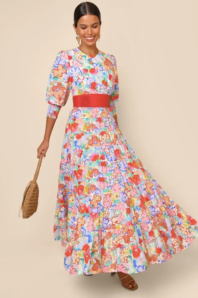 Women Dresses RIXO Kristen Goan Floral Multi