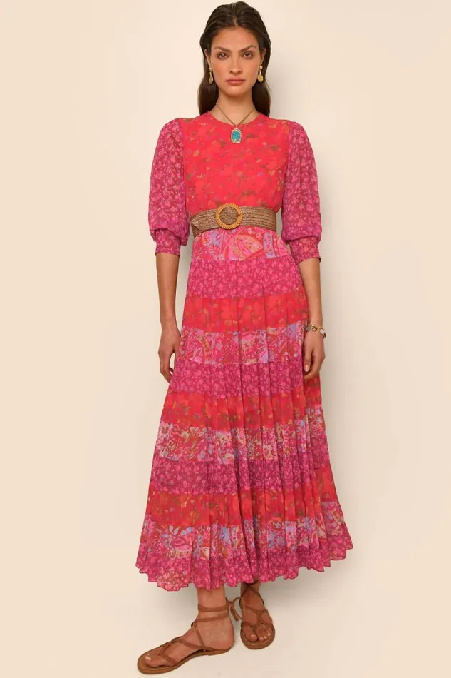 Women Dresses RIXO Kristen Havana Floral Plum Mix