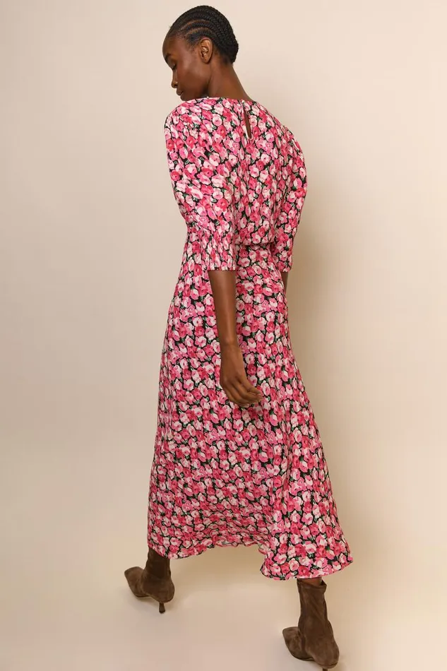 Women Dresses RIXO Lucile Pink English Rose