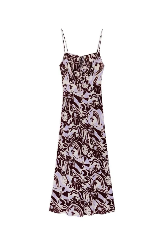 Women Dresses RIXO Maeve Chocolate Abstract Shell Women Dresses RIXO Maeve Chocolate Abstract Shell
