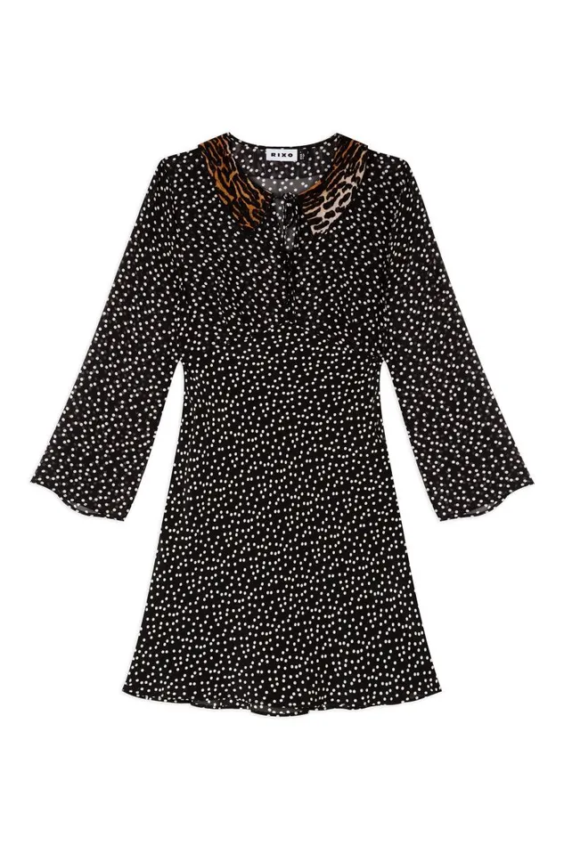 Women Dresses RIXO Malibu Bohemia Leopard Polka Mix