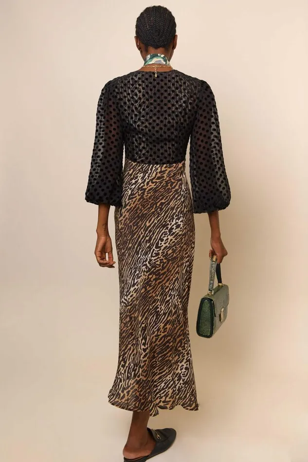 Women Dresses RIXO Melanie Bohemia Leopard Spot Mix