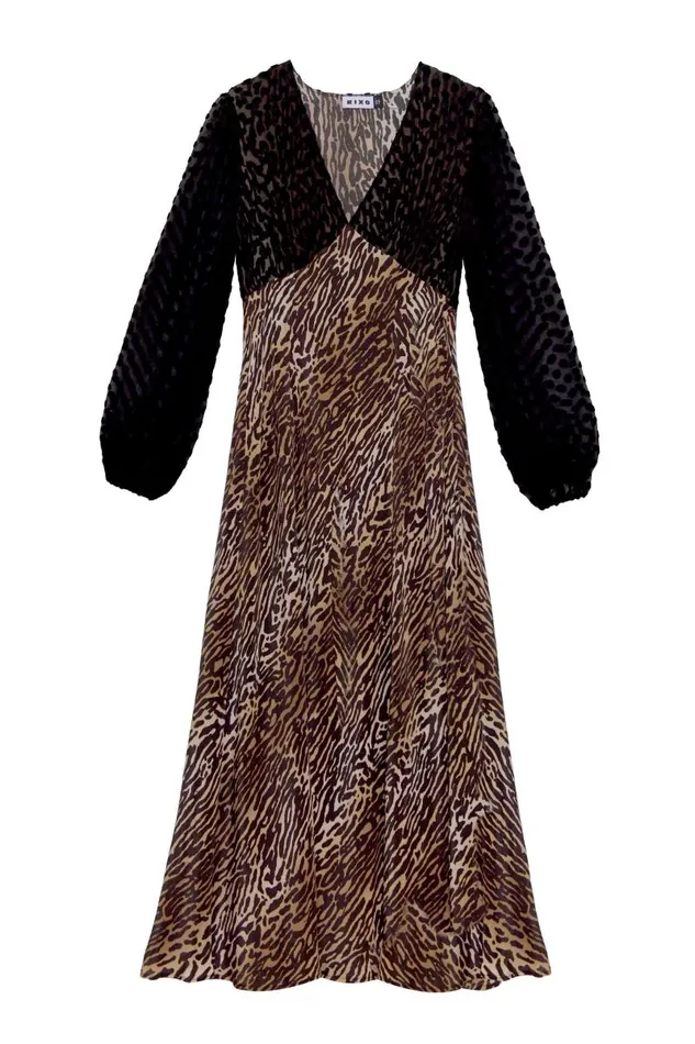 Women Dresses RIXO Melanie Bohemia Leopard Spot Mix