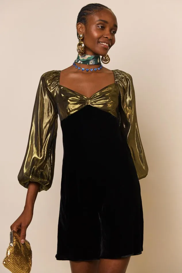 Women Dresses RIXO Paris Gold